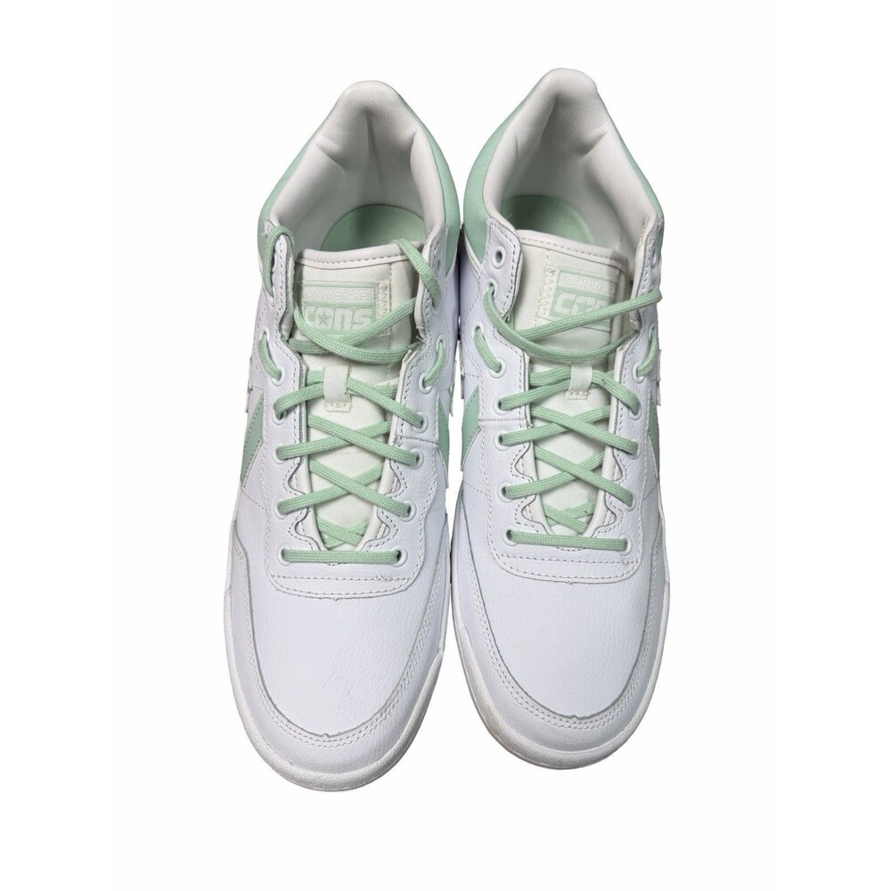 Converse Cons Fastbreak Pro Leather Mid Men’s 10.5 White Light Green Sneakers - Picture 7 of 11
